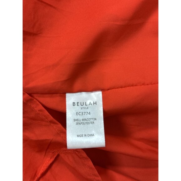 NEW BEULAH STYLE Size M Womens Red Lace Mini Dress Boho Peasant Beach Summer - Picture 13 of 16